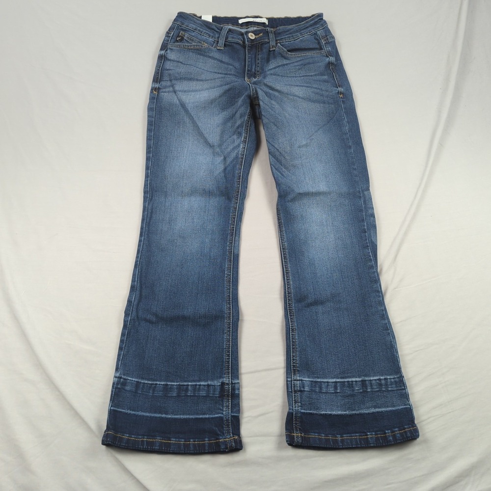 Kancan Jeans Womens 27 Blue Crop Boot Cut Stretch Cowgirl Western